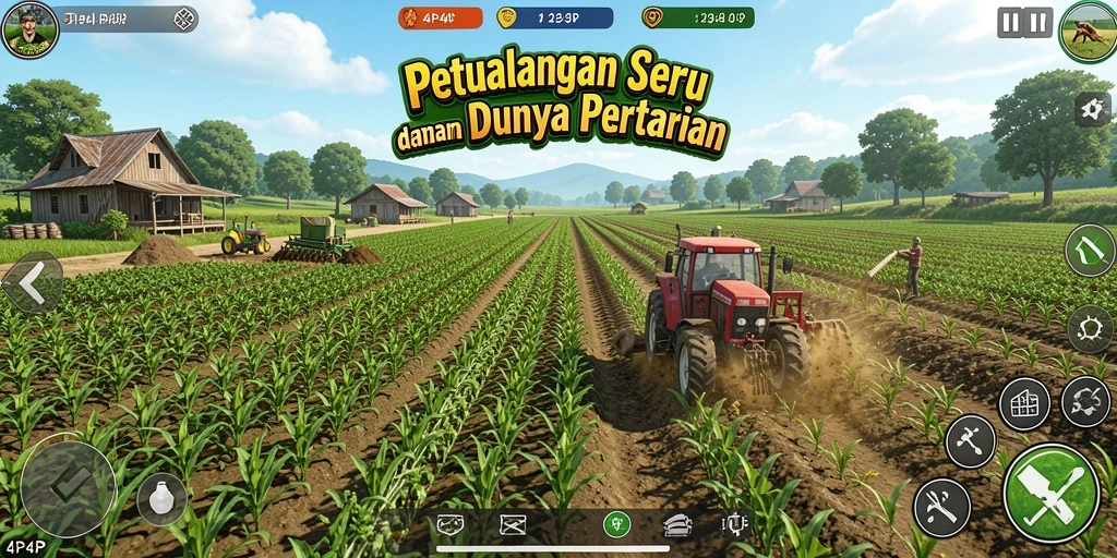 Tampilan gameplay 4P4P yang seru dan interaktif.