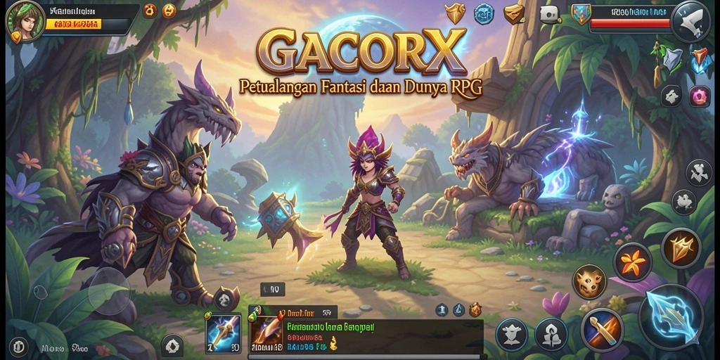 Tampilan utama gameplay GACORX yang menegangkan dan seru.