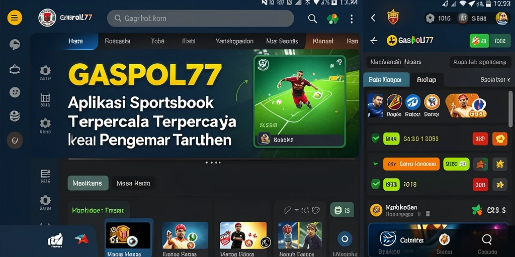 Tampilan gameplay GASPOL77 saat menampilkan taruhan olahraga langsung.