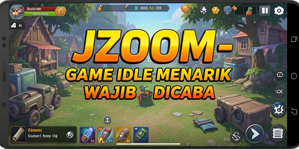 Screenshot J200M menampilkan gameplay yang seru dalam mode Idle.