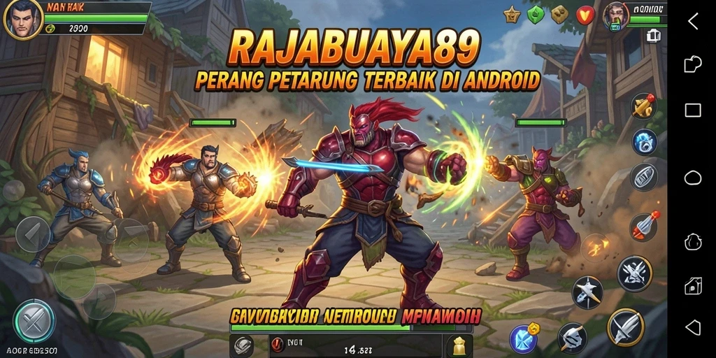 Tampilan pertarungan seru dalam RAJABUAYA89 dengan karakter unik.