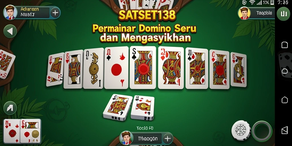 Tampilan permainan Domino yang menarik dan interaktif.